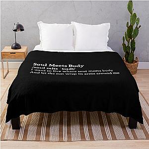 Death Cab for Cutie Aesthetic Quote Lyrics Black Throw Blanket