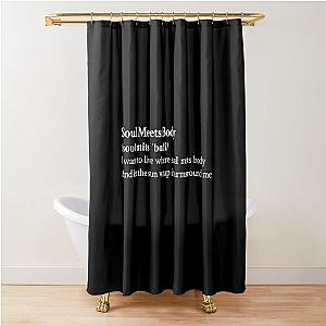 Death Cab for Cutie Aesthetic Quote Lyrics Black Shower Curtain