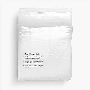 Death Parade - Rules of being an Arbiter design white Duvet Cover