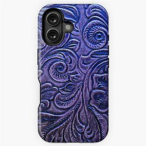 Deep Purple Western Floral Scrollwork Design iPhone Tough Case