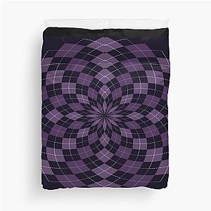 Deep Purple Ellipsed Argyle  Duvet Cover