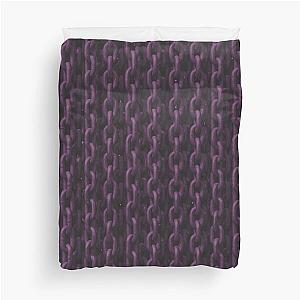 Deep Purple Chain Print Duvet Cover