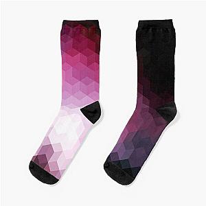 Geometric Deep Purple Pattern Socks