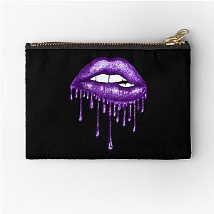 Drip Deep Purple Lips T-ShirtDrip Deep Purple Lips Zipper Pouch