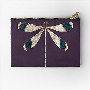 Dragonflies - Apple Deep Purple Dragonfly Merch -  iPhone 14 Deep Purple Dragonfly Zipper Pouch