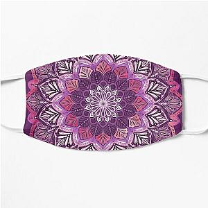 Boho Mandala in Deep Purple and Pink Flat Mask