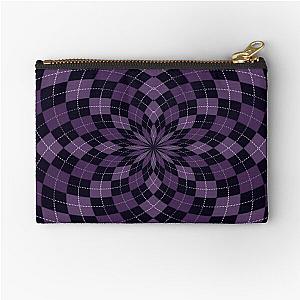 Deep Purple Ellipsed Argyle  Zipper Pouch