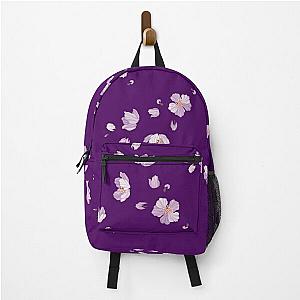 Small Dainty Purple Flowers on deep purple background Backpack