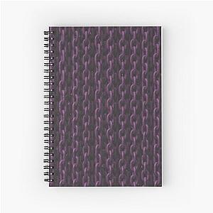 Deep Purple Chain Print Spiral Notebook