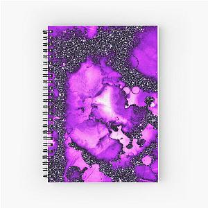 Deep Purple Galaxy Spiral Notebook