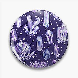 Amethyst Quartz Crystals Deep Purple Pin