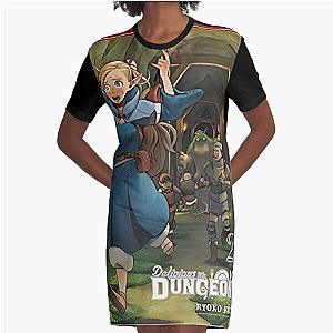 Dungeon Meshi  Delicious in Dungeon - Reading Magical spell Graphic T-Shirt Dress