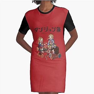 Dungeon Meshi Delicious in Dungeon lets eat! Graphic T-Shirt Dress