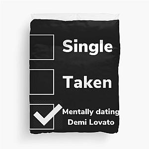 Mentally Dating Demi Lovato White Duvet Cover