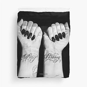 Demi Lovato Wrist Tattoo Drawing Duvet Cover