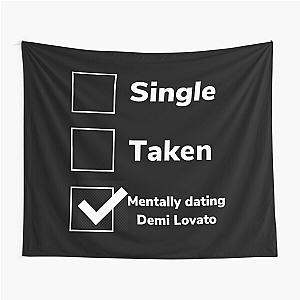 Mentally Dating Demi Lovato White Tapestry