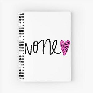 Demi Lovato Handwriting - Pink Heart Version Spiral Notebook