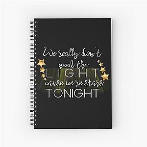 Demi Lovato - Stars Lyrics - Design With Dark Background Spiral Notebook