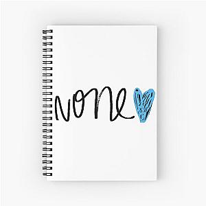 Demi Lovato Handwriting - Blue Heart Version Spiral Notebook