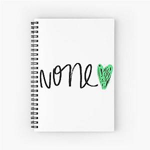 Demi Lovato Handwriting - Green Heart Version Spiral Notebook