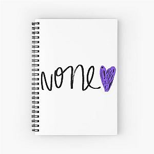 Demi Lovato Handwriting - Purple Heart Version Spiral Notebook