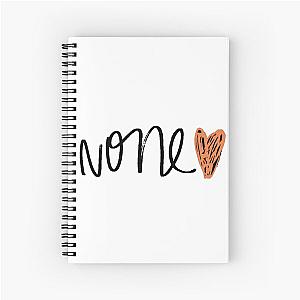 Demi Lovato Handwriting - Orange Heart Version Spiral Notebook