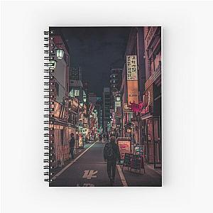 Tokyo Night Shinjuku Lighting Evening Building Spiral Notebook