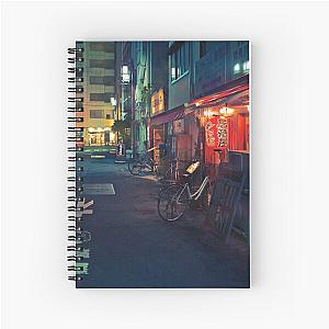 Neo Tokyo - Quiet Street in Shinjuku Spiral Notebook