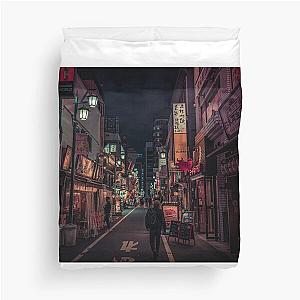 Tokyo Night Shinjuku Lighting Evening Building Duvet Cover