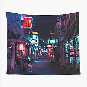 Late Night in Shinjuku's Golden Gai Tapestry Art