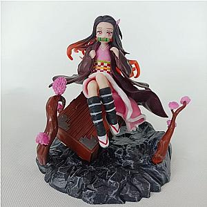 17cm Nezuko Sitting on Box Demon Slayer Anime Figure Toy