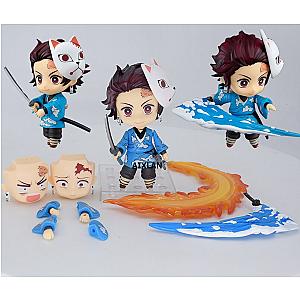 10cm Tanjiro With Mask Demon Slayer Kimetsu No Yaiba Action Figure Toy