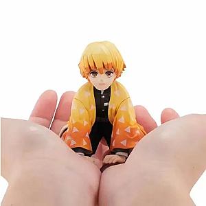 13CM Zenitsu Sitting Demon Slayer Kimetsu no Yaiba Figure Toy