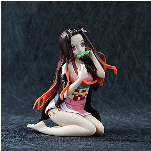 12CM Kamado Nezuko Sexy Kneeling Pose Anime Demon Slayer Figure Toys