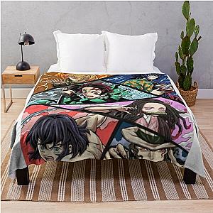 Bold Demon Slayer Graphic Designs Throw Blanket