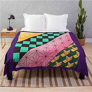 Demon Slayer Cool Mixed Pattern Design Duvet Cover 	 Throw Blanket