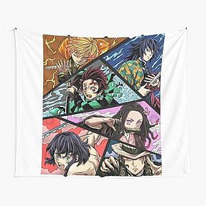 Bold Demon Slayer Graphic Designs Tapestry