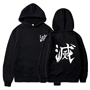 Demon Slayer Kimetsu no Yaiba Hoodie Destroy Kanji Official Merchandise