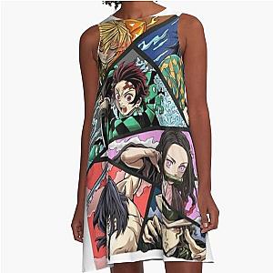 Bold Demon Slayer Graphic Designs A-Line Dress