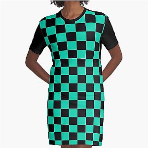 demon slayer pattern Graphic T-Shirt Dress