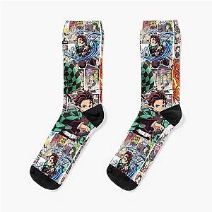 Demon Slayer All Volumes Collage Socks