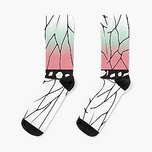 Demon Slayer Kocho Shinobu Japanese Pattern WAGARA of Butterfly Pattern Design.  Socks