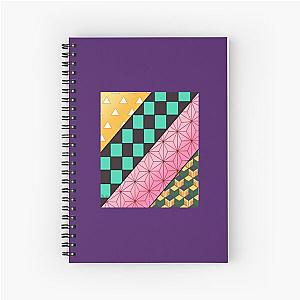 Demon Slayer Cool Mixed Pattern Design Duvet Cover 	 Spiral Notebook