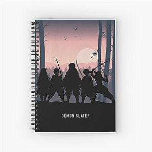 Demon Slayer Minimal poster Spiral Notebook