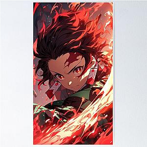 Tanjiro Kamado Demon slayer AI Poster