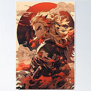 Christmas Kyojuro Rengoku Demon Slayer Poster