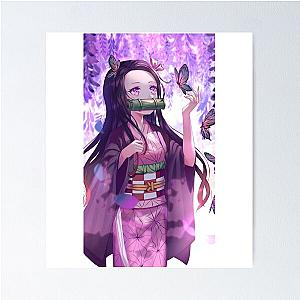 Awaken your demonic side with the exclusive Nezuko Demon Slayer design Poster