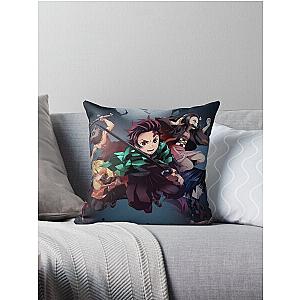 Demon Slayer Kimetsu no Yaiba Demon Slayer - Cover image Throw Pillow