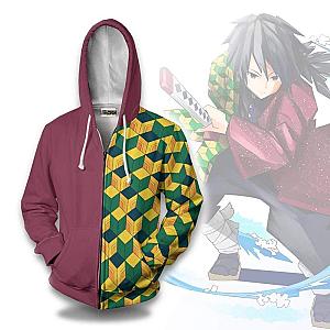 Giyuu Tomioka Pattern Hoodie Demon Slayer Anime Casual Cosplay Costume DSS0611