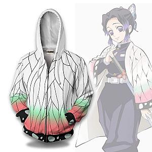 Shinobu Kocho Pattern Hoodie Demon Slayer Anime Casual Cosplay Costume DSS0611